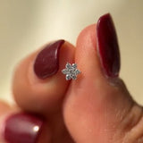 Diamond Flower Flat Back Stud