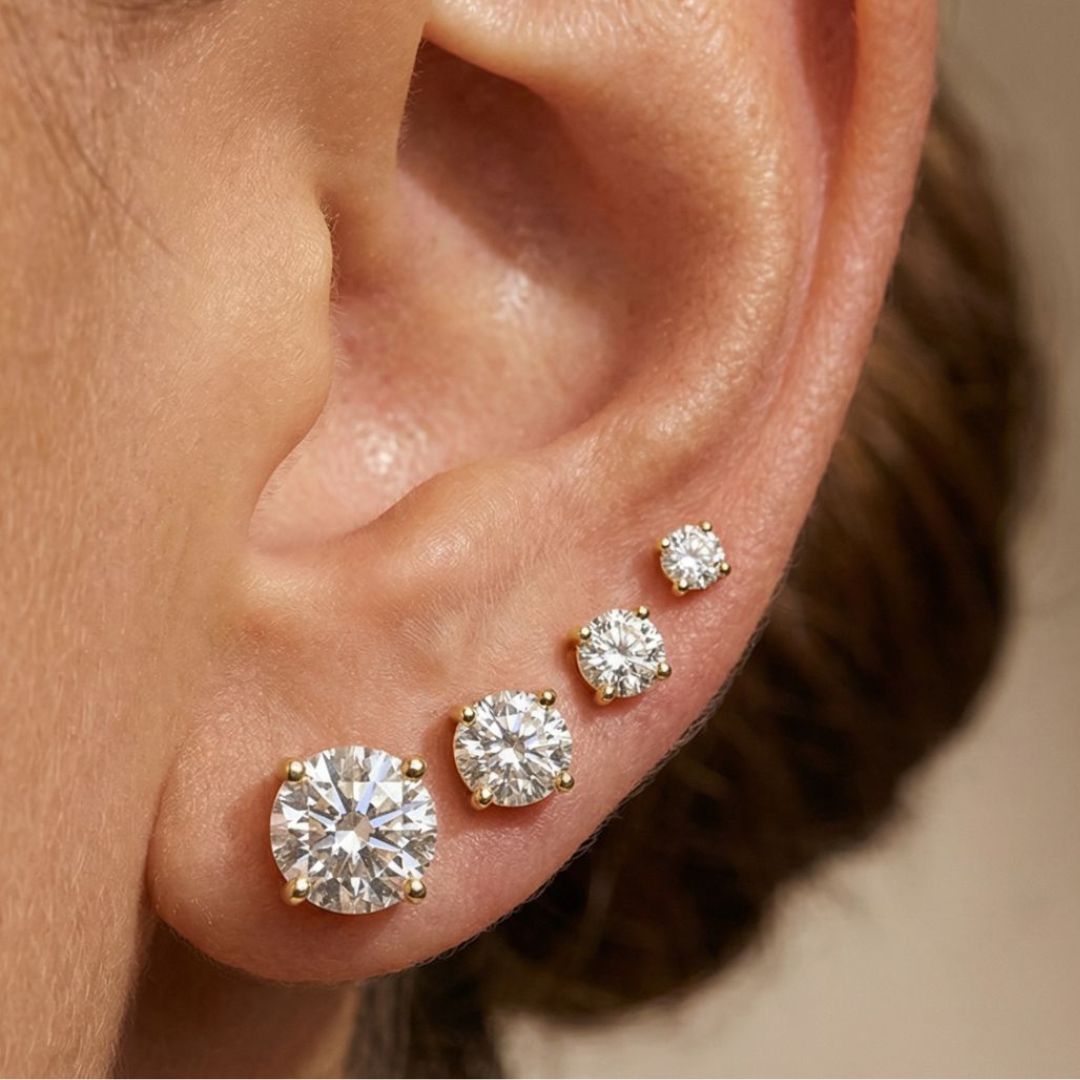 Diamond Threaded Flat Back Stud