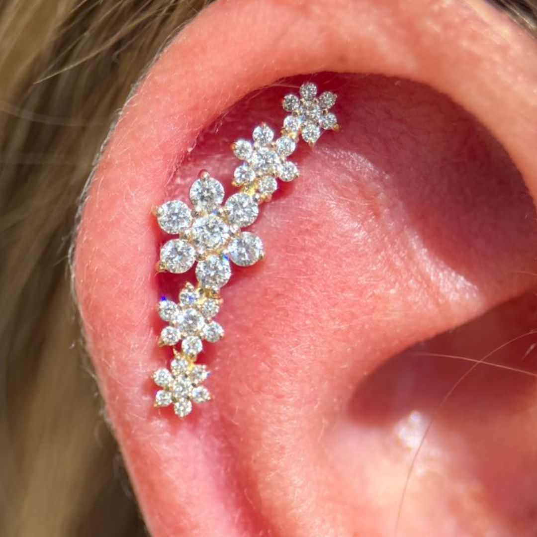 DIAMOND GARLAND Stud