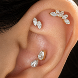 Pear Shape Lab-Grown Diamond Flat Back Earring