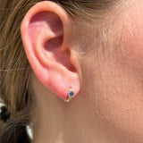 Blue Topaz Bezel Set in Solid 14k Yellow Gold