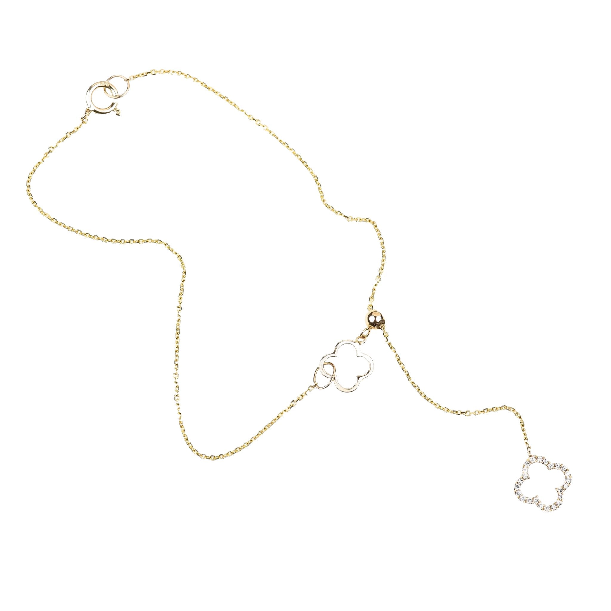 Diamond Clover Lariat Bolo Bracelet Bracelets Estella Collection #product_description# 17125 14k Birthstone Birthstone Jewelry #tag4# #tag5# #tag6# #tag7# #tag8# #tag9# #tag10#