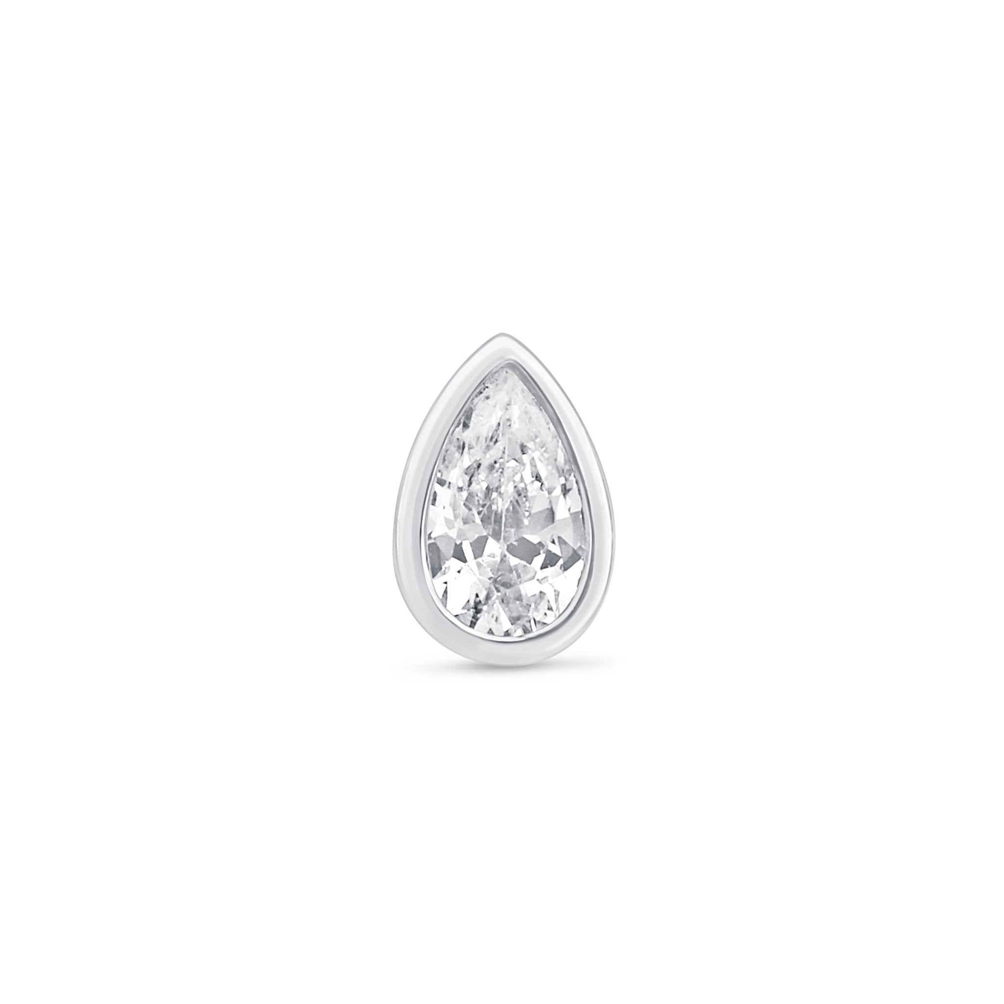 a pear shaped diamond on a white background