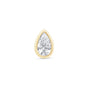 a pear shaped diamond set in yellow gold