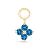 Blue Topaz Clover Hoop Charm and 8mm Hoop