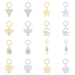 a collection of different types of earrings