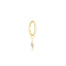 a yellow gold ring with a single diamond