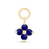 Sapphire Clover Hoop Charm and 8mm Hoop