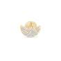 a gold plated ring with white stones