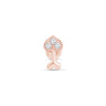 a rose gold ring with two diamonds