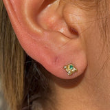 Emerald Bee Flat Back Stud