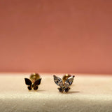 Butterfly Flat Back Stud Earring