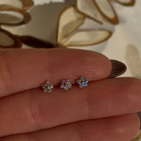 Diamond Flower Flat Back Stud