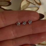 Diamond Flower Flat Back Stud