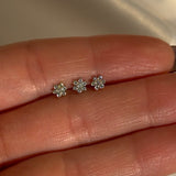 Diamond Flower Flat Back Stud