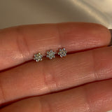 Diamond Flower Flat Back Stud