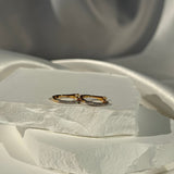 Dainty Diamond Hoop Earrings