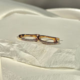 Dainty Diamond Hoop Earrings