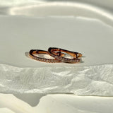 Dainty Diamond Hoop Earrings