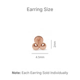 Double Ball Flat Back Earring