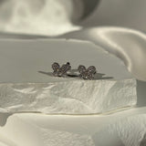 Diamond Pavé Butterfly Screw Back Earrings