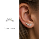 Helix Lotus Crawler Lab Grown Diamond Earring