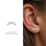 Helix Lotus Crawler Lab Grown Diamond Earring