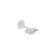 White Gold Diamond Marquise Flat Back Earring
