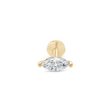 Marquise Cubic Zirconia Flat Back Earring