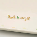 Cubic Zirconia Bee Flat Back Stud