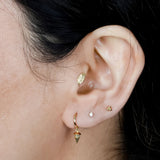 Trinity Beaded Cluster Flat Back Earring