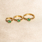 Bezel Set Emerald Huggie in 14k Gold Earrings Estella Collection #product_description# 18367 14k Birthstone Birthstone Earrings #tag4# #tag5# #tag6# #tag7# #tag8# #tag9# #tag10# 6mm Single Hoop