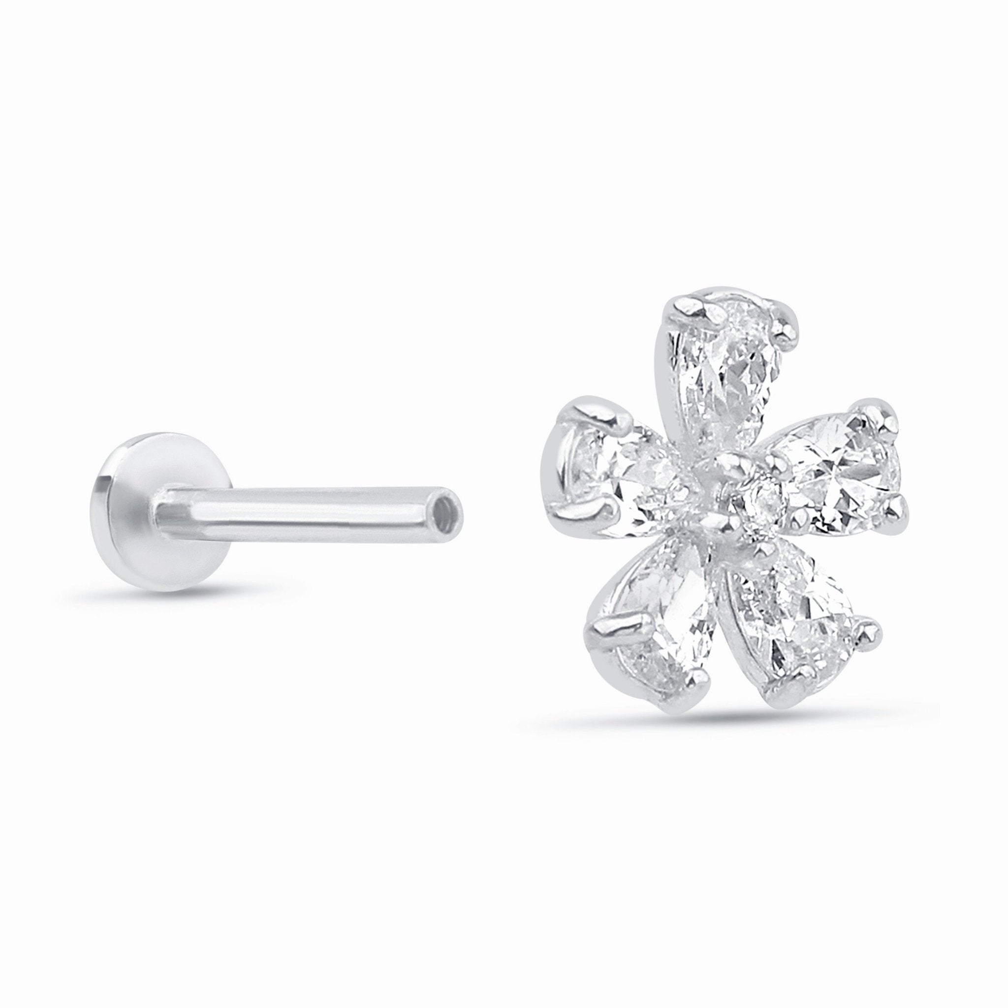 Blooming Flower Earring in Solid 14k White Gold Earrings Estella Collection #product_description# 18582 new New Arrivals test test mechanic #tag4# #tag5# #tag6# #tag7# #tag8# #tag9# #tag10#