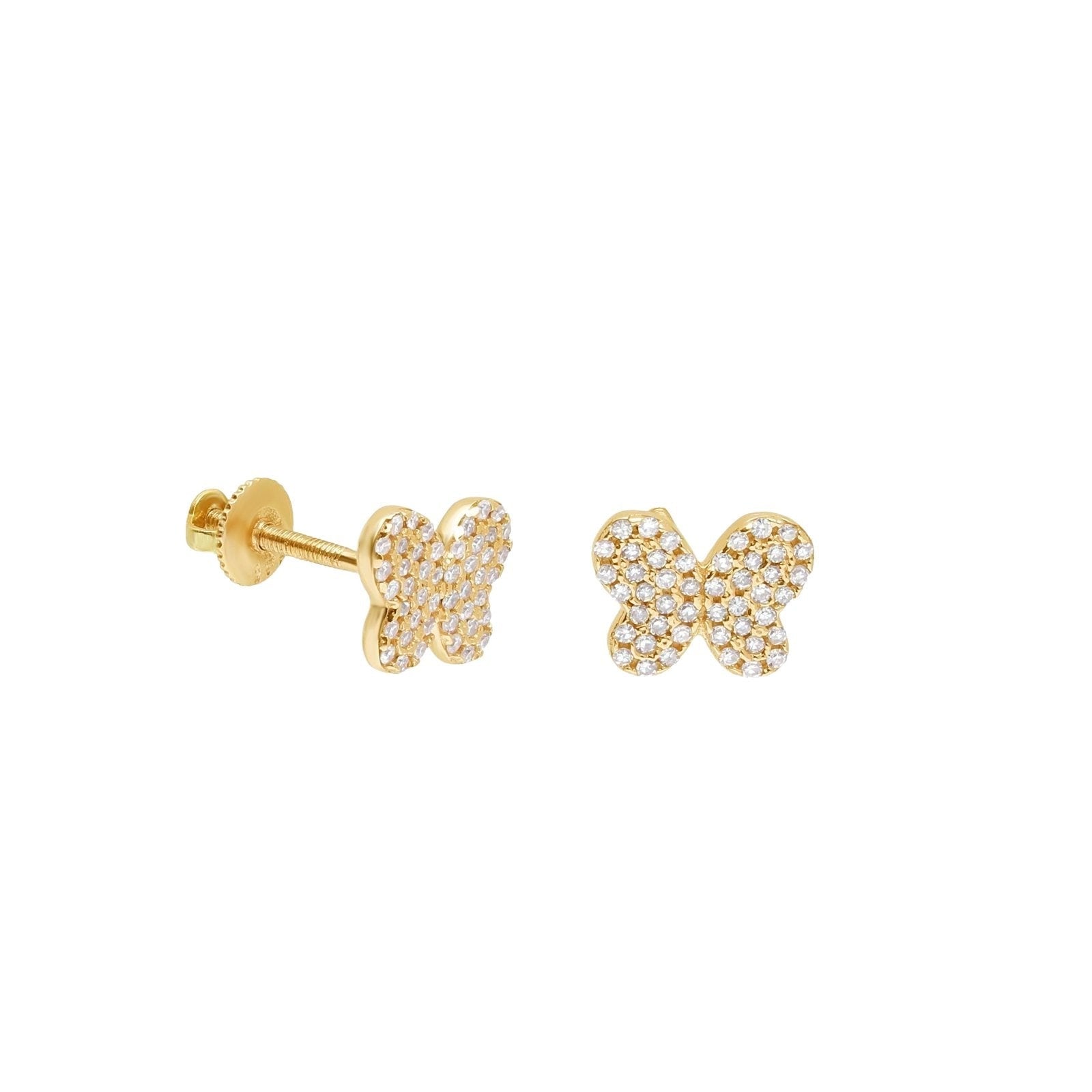 Diamond Pavé Butterfly Screw Back Earrings Earrings Estella Collection #product_description# 17690 14k Birthstone Birthstone Earrings #tag4# #tag5# #tag6# #tag7# #tag8# #tag9# #tag10#