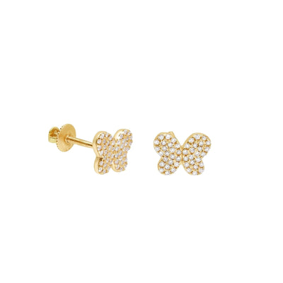 Diamond PavÃ© Butterfly Screw Back Earrings Earrings Estella Collection #product_description# 17690 14k Birthstone Birthstone Earrings #tag4# #tag5# #tag6# #tag7# #tag8# #tag9# #tag10#