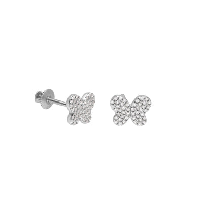 Diamond PavÃ© Butterfly Screw Back Earrings Earrings Estella Collection #product_description# 17691 14k Birthstone Birthstone Earrings #tag4# #tag5# #tag6# #tag7# #tag8# #tag9# #tag10#