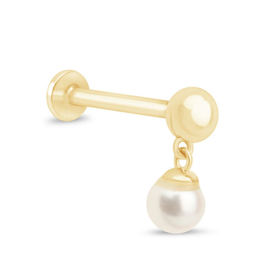 Gold and Pearl Drop Stud Earrings Estella Collection #product_description# 18528 14k Dangle Earrings Earrings #tag4# #tag5# #tag6# #tag7# #tag8# #tag9# #tag10# 5MM