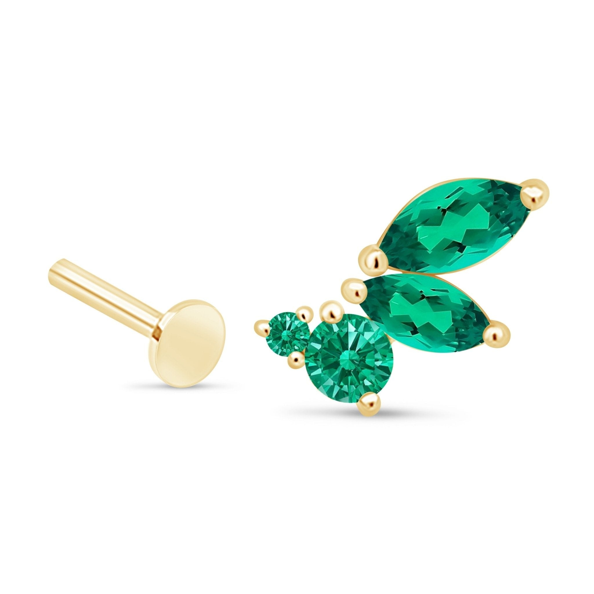 Green Emerald Marquise Wing Flat Back Earring Earrings Estella Collection #product_description# 18576 test test mechanic #tag4# #tag5# #tag6# #tag7# #tag8# #tag9# #tag10#