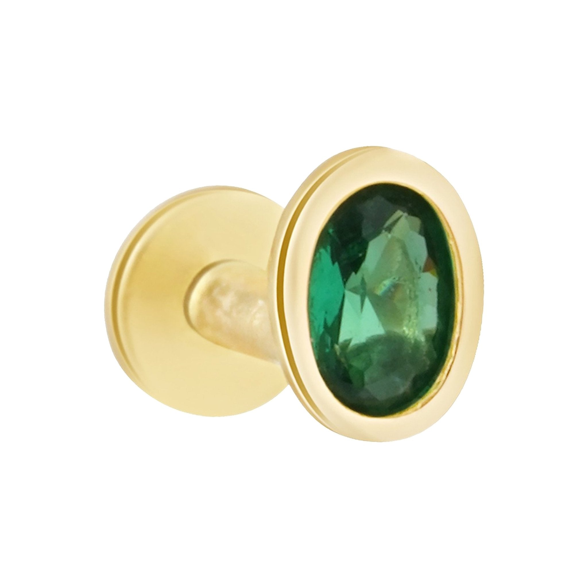 Oval Emerald Flat Back Earring in Bezel Set Solid 14k Yellow Gold Earrings Estella Collection #product_description# 18314 14k Cartilage Earring Cartilage Earrings #tag4# #tag5# #tag6# #tag7# #tag8# #tag9# #tag10# 5MM