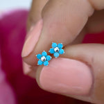 Turquoise Flower Flat Back Stud Earrings Estella Collection #product_description# 18462 14k Birthstone Blue Gemstone #tag4# #tag5# #tag6# #tag7# #tag8# #tag9# #tag10# 5MM