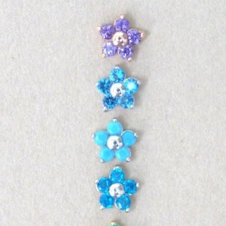 Turquoise Flower Flat Back Stud Earrings Estella Collection #product_description# 18462 14k Birthstone Blue Gemstone #tag4# #tag5# #tag6# #tag7# #tag8# #tag9# #tag10# 5MM