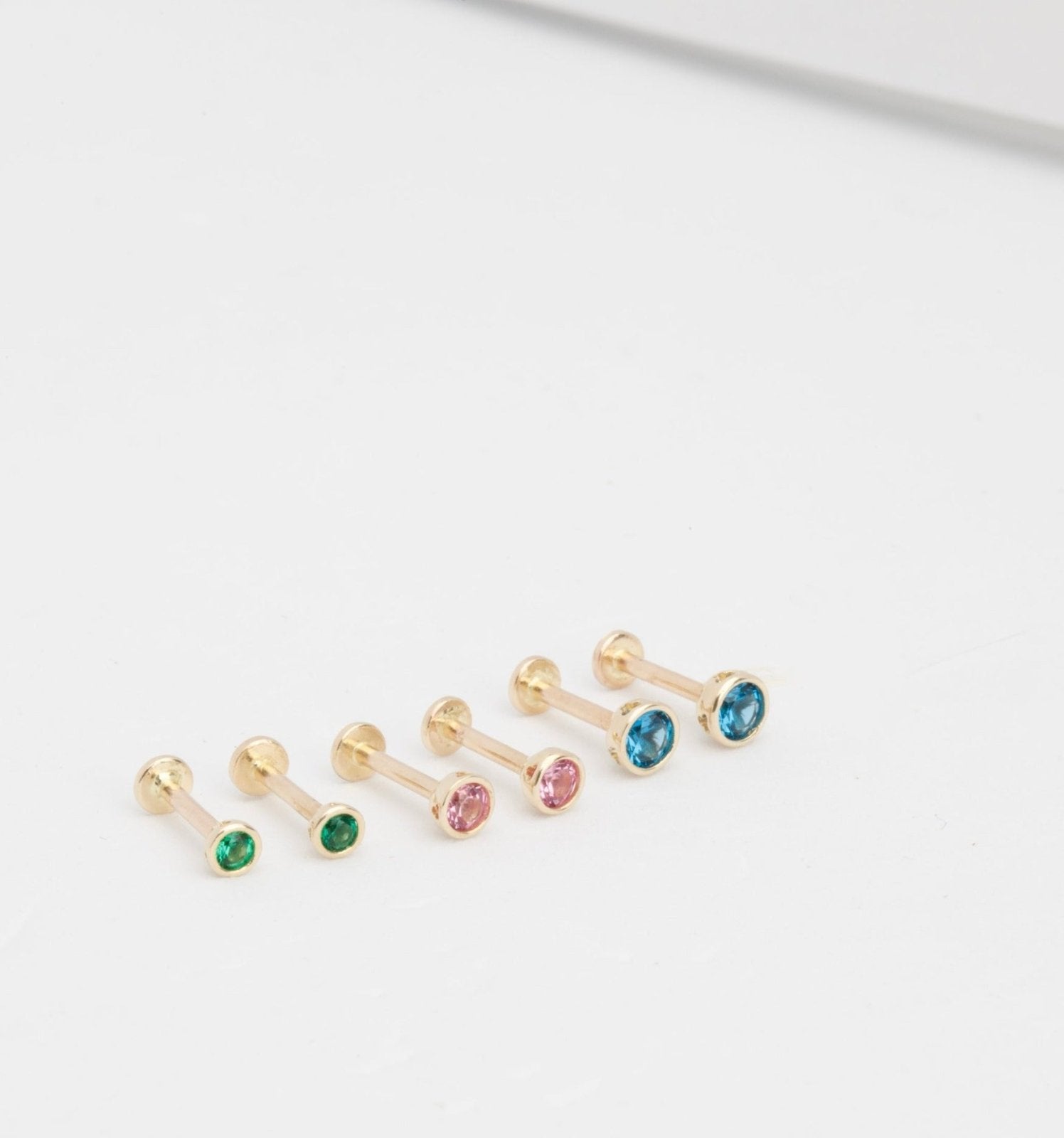 Bezel Set Pink Tourmaline Flat Back Stud Earrings Estella Collection #product_description# 17949 14k Birthstone Cartilage Earring #tag4# #tag5# #tag6# #tag7# #tag8# #tag9# #tag10# 2MM 5MM