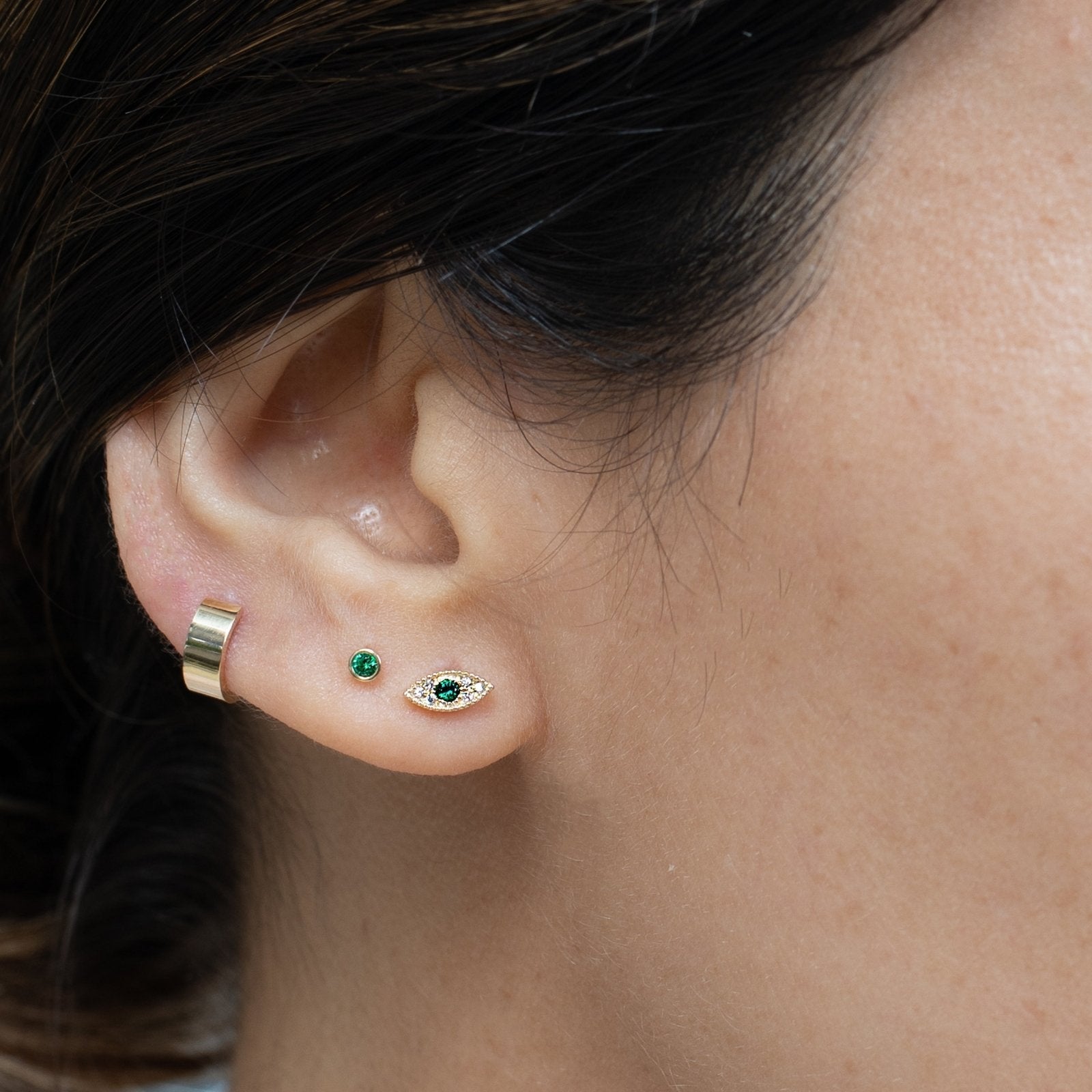 Emerald Evil Eye Flat Back Stud Earrings Estella Collection #product_description# 17881 14k Birthstone Birthstone Earrings #tag4# #tag5# #tag6# #tag7# #tag8# #tag9# #tag10# 5MM