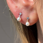 a close up of a person wearing a pair of ear piercings