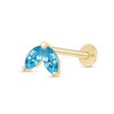 London Blue Topaz Double Marquise Earring