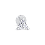 Triangle Cut Cubic Zirconia Flat Back Stud