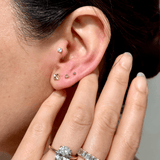 Beaded Clover Flat Back Earring