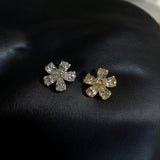 Blooming Flower Earring in Solid 14k Yellow Gold