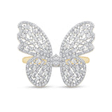 Baguette Diamond Butterfly Ring