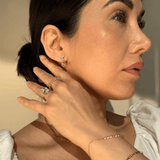 Pear Cut Citrine and Sapphire Dangle Earrings